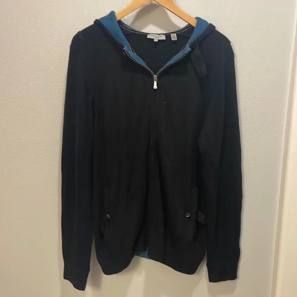 TED Baker mens black zip up sweater
